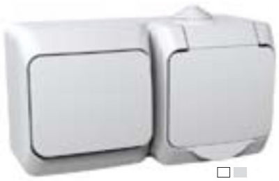 Schneider Cedar Plus РОЗЕТКА З\З.ТА ЗАХ.ШТ+ВИМИК 1-КЛ,СІРИЙ WDE000600