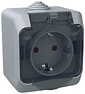 Schneider Cedar Plus РОЗЕТКА З\З.ТА ЗАХ ШТ-И, ПРОЗ\К-КА,СІРИЙ WDE000643